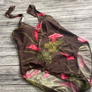 Halter type one piece bathing suit